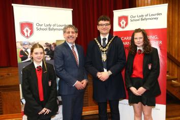 Mayor of Causeway Coast and Glens visits Our Lady of Lourdes in Ballymoney