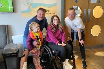 Teachers complete Port to Port swim for former pupil