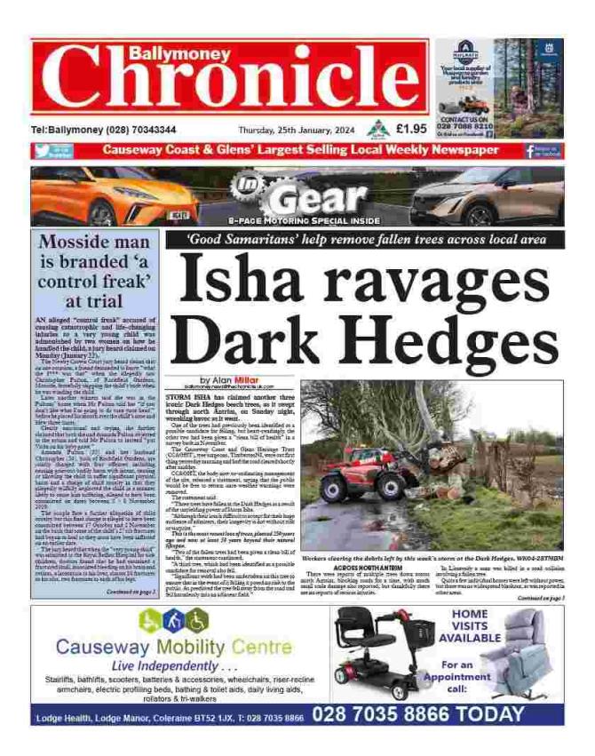 Ballymoney Chronicle in shops now 