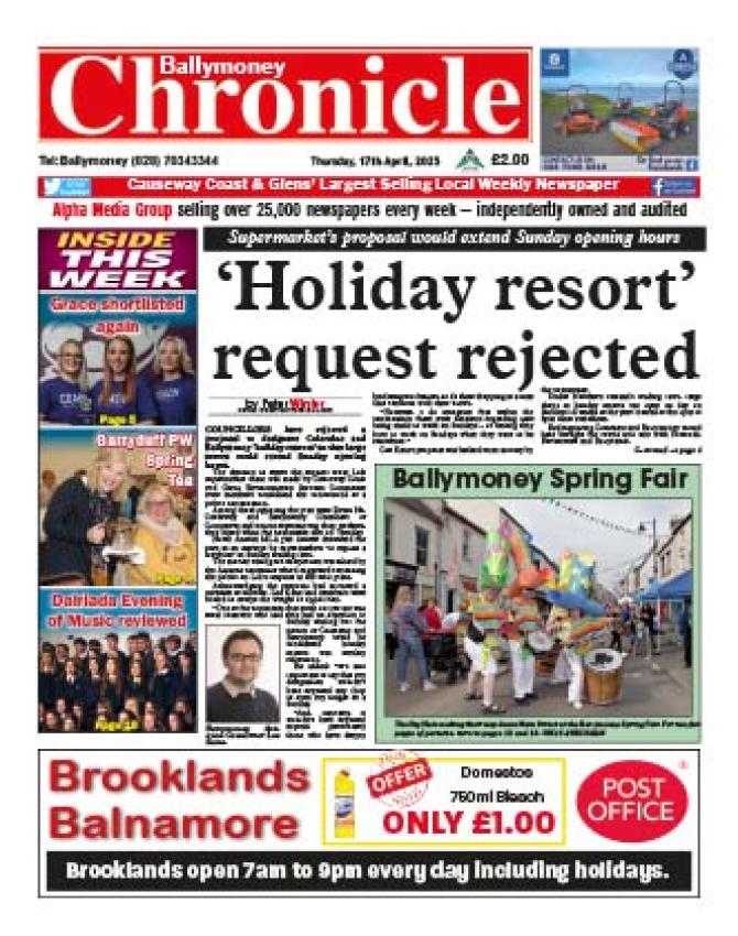 The Ballymoney Chronicle is in shops now! 