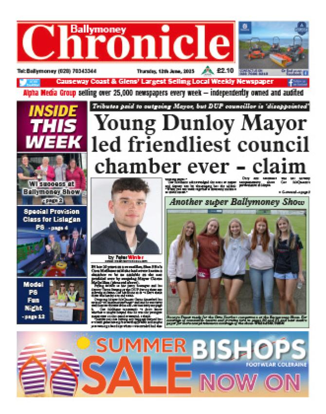 Ballymoney Chronicle in shops now!
