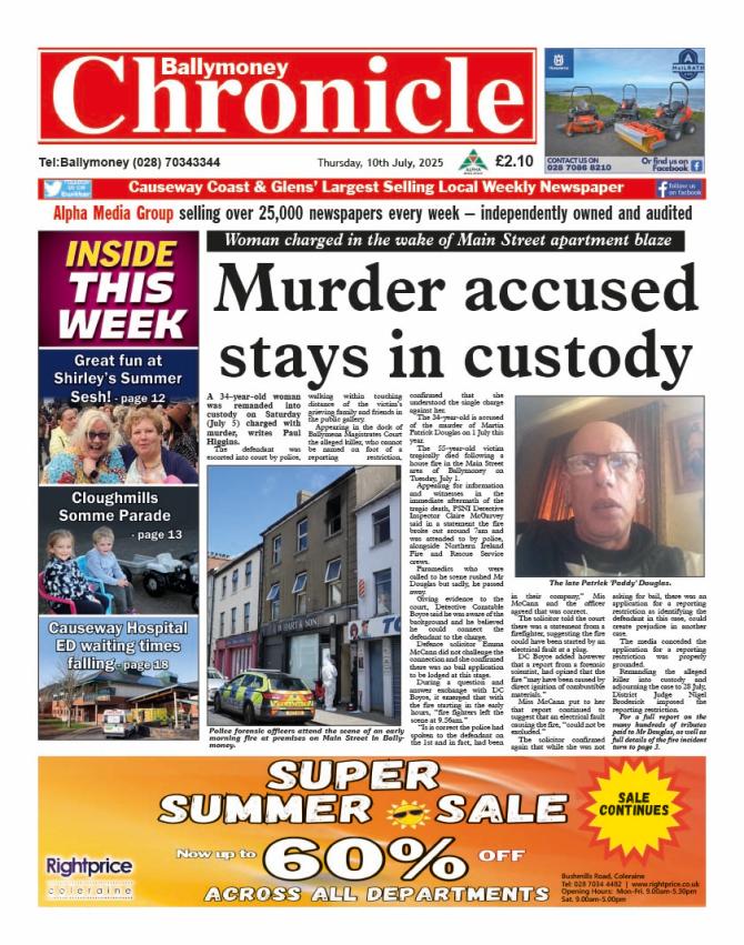 Ballymoney Chronicle, in shops now! 