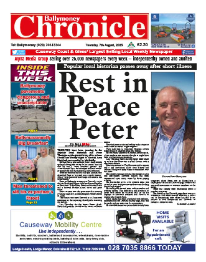 Ballymoney Chronicle in shops now!