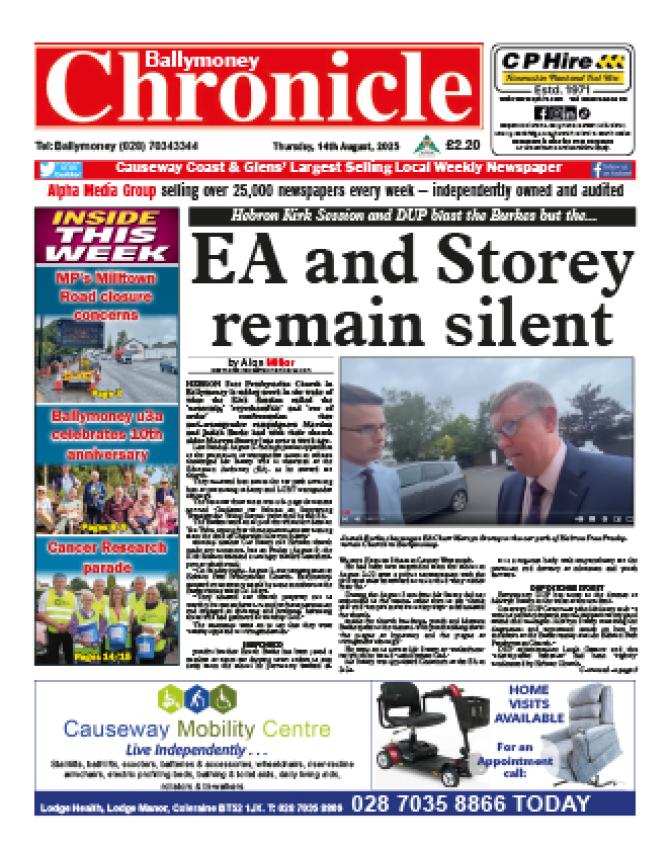 Ballymoney Chronicle in shops now! 