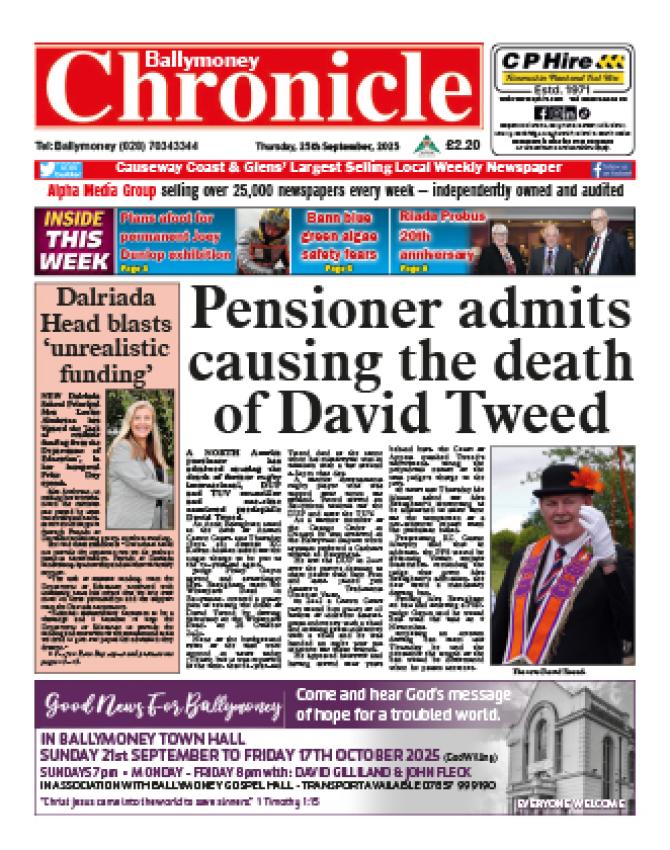 Ballymoney Chronicle, in shops now! 